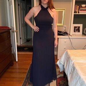 Navy blue gown